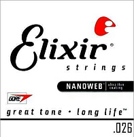 Elixir 14126 NanoWeb  отдельная струна 0.26 в оплетке с покрытием NanoWeb