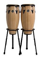LP LPA646B-AW Aspire Wood Congas Set w/Basket Stands Natural комплект конг 28"Х10" и 11", 2 стойки