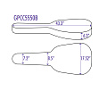 OnStage GPCC5550B  Жесткий нейлоновый чехол для классической гитары