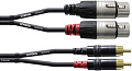 Cordial CFU 1.5 FC сдвоенный кабель 2 х RCA - 2 х XLR female, длина 1.5 метра, черный