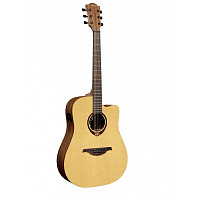 LAG T-70D CE Электро-акустическая гитара, дредноут с вырезом и пьезодатчиком, цвет натуральный