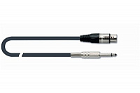 QUIK LOK MX777-9 готовый микрофонный кабель, 9 метров, разъемы XLR/F - Mono Jack 1/4, цвет черный