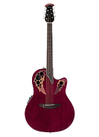 OVATION CE48-RR Celebrity Elite Super Shallow Cutaway Ruby Red гитара электроакустическая