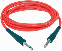 KLOTZ KIK4,5PPRT инструментальный кабель, длина 4.5 метра, разъемы KLOTZ 6.3 мм джек моно - 6.3 мм джек моно, цвет красный