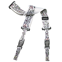 Dimarzio DD2242 Ремень для гитары STEVE VAI CLIPLOCK - ART GUITAR STRAP WHITE, цвет белый, рисунок Art Strap