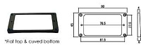 Hosco H-MR-1RB рамка для бриджевого хамбакера, flat top & curved bottom, черная, пластик