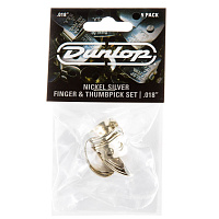 Dunlop 33P018 Nickel Silver Fingerpick 5Pack  когти, толщина .018" (0,46 мм), 5 шт.