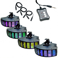 American DJ Saturn TriLED SYS  светодиодный эффект, 4 прибора с контроллером и кабелями