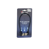BlackSmith Flat Patch Cable 0.98ft FPC-30 патч-кабель, 30 см, угловой Jack - угловой Jack, цвет черный