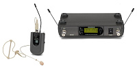 Samson AIRLINE SYNTH -U SE10T Радиомикрофонная система (300 каналов): приёмник AR300, поясной передатчик AL300, головной микрофон SE10T (бежевый), рэковое крепление, диапазон частот 798-805,875 МГц