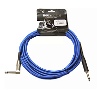 Invotone ACI1206/B инструментальный кабель, mono jack 6.3 mono jack 6.3 угловой, длина 6 метров, цвет синий
