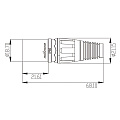 ROXTONE RE8MW Корпус для разъема RJ45