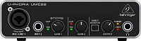 Behringer UMC22 USB Аудио интерфейс для записи микрофонов и инструментов