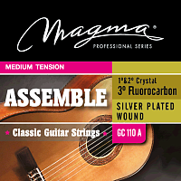 Magma Strings GC110A  Струны для классической гитары, серия Assemble 1&2 Nylon, 3 Fluorocarbon Silver Plated Wound, обмотка посеребрённая, натяжение Medium Tension