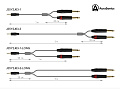 AuraSonics J35Y2J63-3 аудиокабель джек стерео мини 3.5 мм - 2 джек моно 6.3 мм, длина 3 метра 