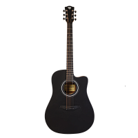 ROCKDALE Aurora D3 Satin C BK акустическая гитара дредноут с вырезом, цвет черный, сатиновое покрытие
