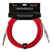 ROCKDALE Wild A5 инструментальный кабель джек моно 6.3 мм - джек моно 6.3 мм, длина 5 метров, цвет красный