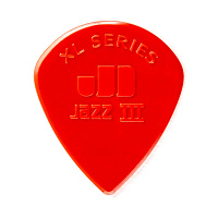 Dunlop 47RXLN Nylon Jazz III XL 24Pack медиаторы, острый кончик, увеличенные, толщина 1,38 мм, цвет красный