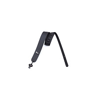 BlackSmith LS-0201 Black ремень для гитары, кожа, 60 мм, цвет черный, спилок, круглые концы