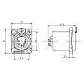 ROXTONE RX5FDWP-BG Разъем XLR панельный, "мама", 5-контактный