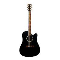 BEAUMONT DG80CE/BK  электроакустическая гитара с вырезом, цвет черный