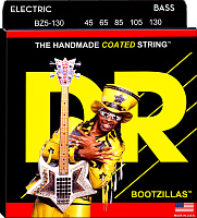 DR BZ5-130 подписные струны Bootsy Collins для 5-струнной бас-гитары, калибр 45-130, серия BOOTZILLAS™, обмотка нержавеющая сталь, покрытие есть
