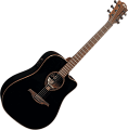 LAG T-118D CE-BLK  Электроакустическая гитара, дредноут с вырезом и пьезодатчиком, цвет черный