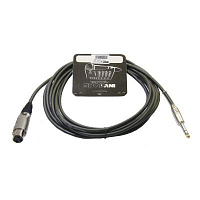 Invotone ACM1010FS/BK  Микрофонный кабель, 6.3 джек стерео  XLR3F ("мама"), длина 10 метров, цвет черный