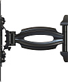 Wize Pro P55 Универсальное наклонно-поворотное настенное крепление для 32"-55"+ дисплеев, Max VESA 400x400 мм, наклон +15/-5°, поворот 180°, вращение +6/-6°, расстояние от стены 9-37 см, до 68 кг, черн.