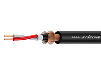 ROXTONE MC240/100 Симметричный микрофонный кабель  из бескислородной меди, в катушке 100 метров, 2x0.38 кв.мм, D 6.8 мм, цвет черный