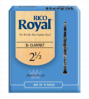 RICO RCB1025 Royal трости для кларнета Bb №2.5, 10 штук в упаковке