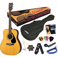 Yamaha F310P N набор гитариста - акустическая гитара, чехол, ремень, медиаторы, струны, камертон, каподастр