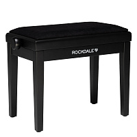 ROCKDALE RHAPSODY 135 SV BLACK деревянная банкетка с регулировкой высоты, цвет черный, сиденье - вельвет в рубчик