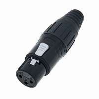Seetronic SCSF3-BG кабельный 3-контактный разъем XLR "мама", позолоченные контакты, черный