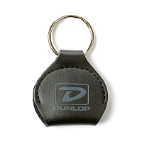 Dunlop 5201SI Picker's Pouch чехол-брелок для медиаторов, кожа, цвет черный, логотип серого цвета