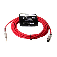 Invotone ACM1006/R Микрофонный кабель, mono jack 6.3  XLR3F, длина 6 метров, цвет красный