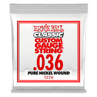 ERNIE BALL 1236 Classic Pure Nickel Wound .036  Струна одиночная для электрогитары Эрни Болл