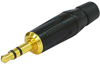 Amphenol KS3PB-AU Кабельный разъем Jack 3.5 мм, серия K, стерео, металл, черный, позолоченные контакты