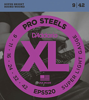 D'ADDARIO EPS520 струны для электрогитары ProSteel, сталь, Sup Lite 9-42