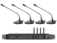 FBW A4-CONFERENCE четыреканальная конференц-система, приемник A140R + 4 передатчика A100CT, 512-562 МГц