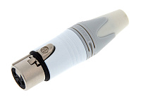 Neutrik NC3FXX-WT кабельный разъем XLR female, белый крашеный корпус