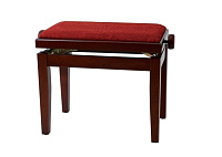 GEWA Piano Bench Deluxe Mahogany Matt банкетка красное дерево матовая прямые ножки верх бордо