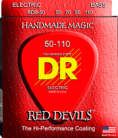 DR RDB-50 струны для 4-струнной бас-гитары, калибр 50-110, серия RED DEVILS™, обмотка никелированная сталь, покрытие есть