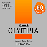 Olympia HQA1152 струны для акустической гитары, 80/20 Bronze, калибр: 11-15-22w-32-42-52