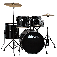 Ddrum D120B MB  ударная установка (2 коробки): 5 барабанов, 2 тарелки, стойки, педаль, палочки, цвет-черный