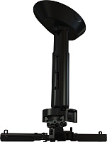 Wize Pro PR11A Универсальный потолочный комплект, состоящий из крепления+штанги 15-28 см +площадки к потолку, для проектора, максимальное расстояние между крепежными отверстиями 430 мм, наклон +/- 25°, поворот +/- 6°, вращение 360°, до 23 кг, черн.