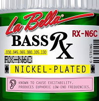 LA BELLA RX-N6C  струны для 6-струнной бас-гитары (030-045-065-085-105-130), никель