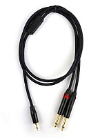 AuraSonics J35Y2J63-1-LONG Y-кабель jack 3.5 мм - 2 x jack 6.3, длина 1 метр