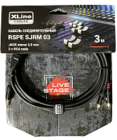 Xline Cables RSPE SJRM03 Кабель джек стерео 3.5 мм - 2 RCA, длина 3 м
