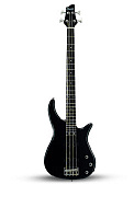 CRUZER CSR-20/BK 4-струнная бас гитара, чёрный, 2V 1T